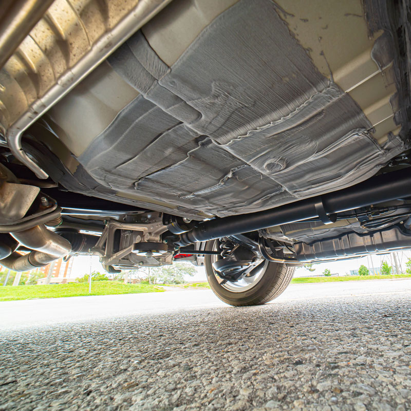 undercarriage of car