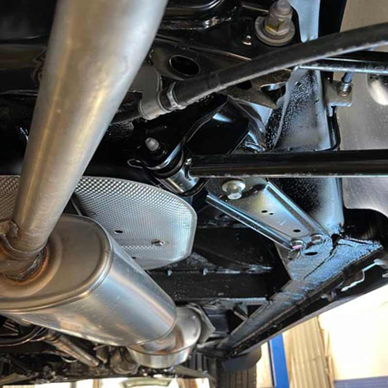 undercarriage of car